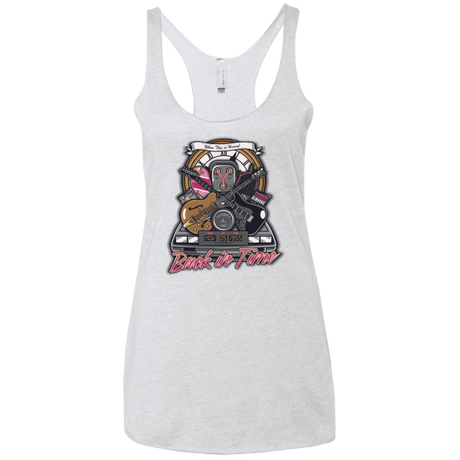 T-Shirts Heather White / X-Small Back in time Women's Triblend Racerback Tank