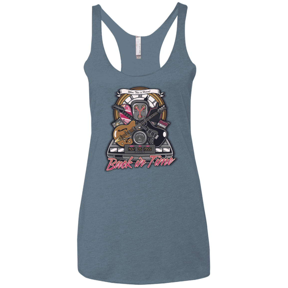 T-Shirts Indigo / X-Small Back in time Women's Triblend Racerback Tank