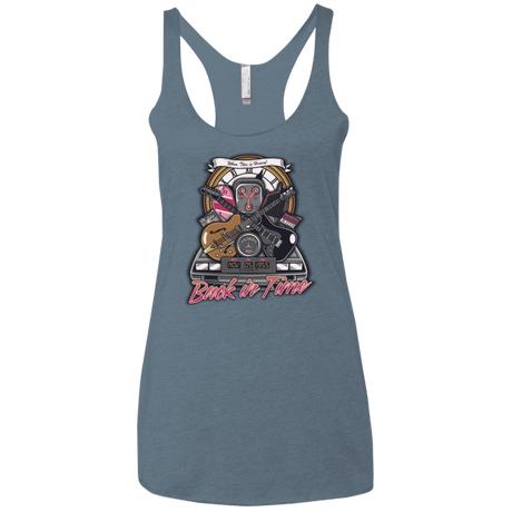 T-Shirts Indigo / X-Small Back in time Women's Triblend Racerback Tank