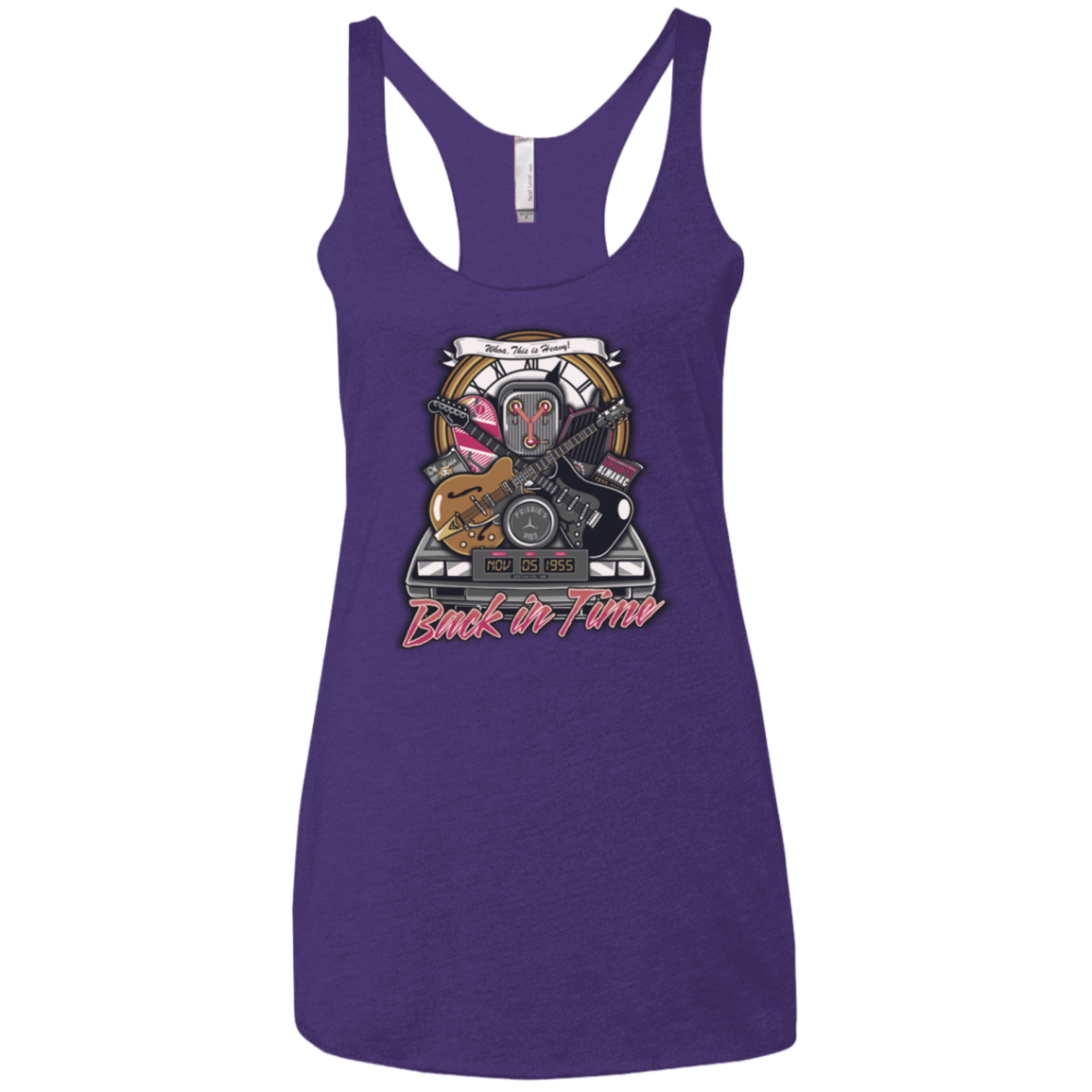 T-Shirts Purple / X-Small Back in time Women's Triblend Racerback Tank