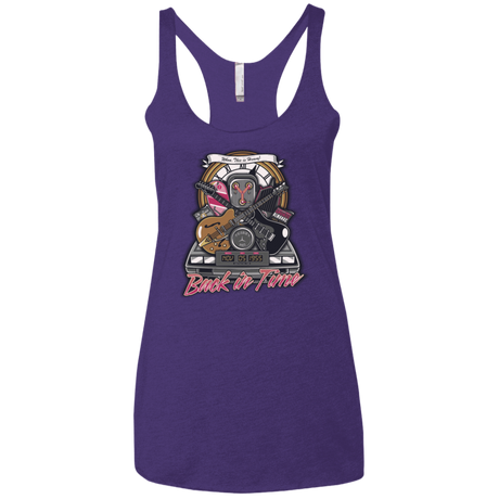 T-Shirts Purple / X-Small Back in time Women's Triblend Racerback Tank