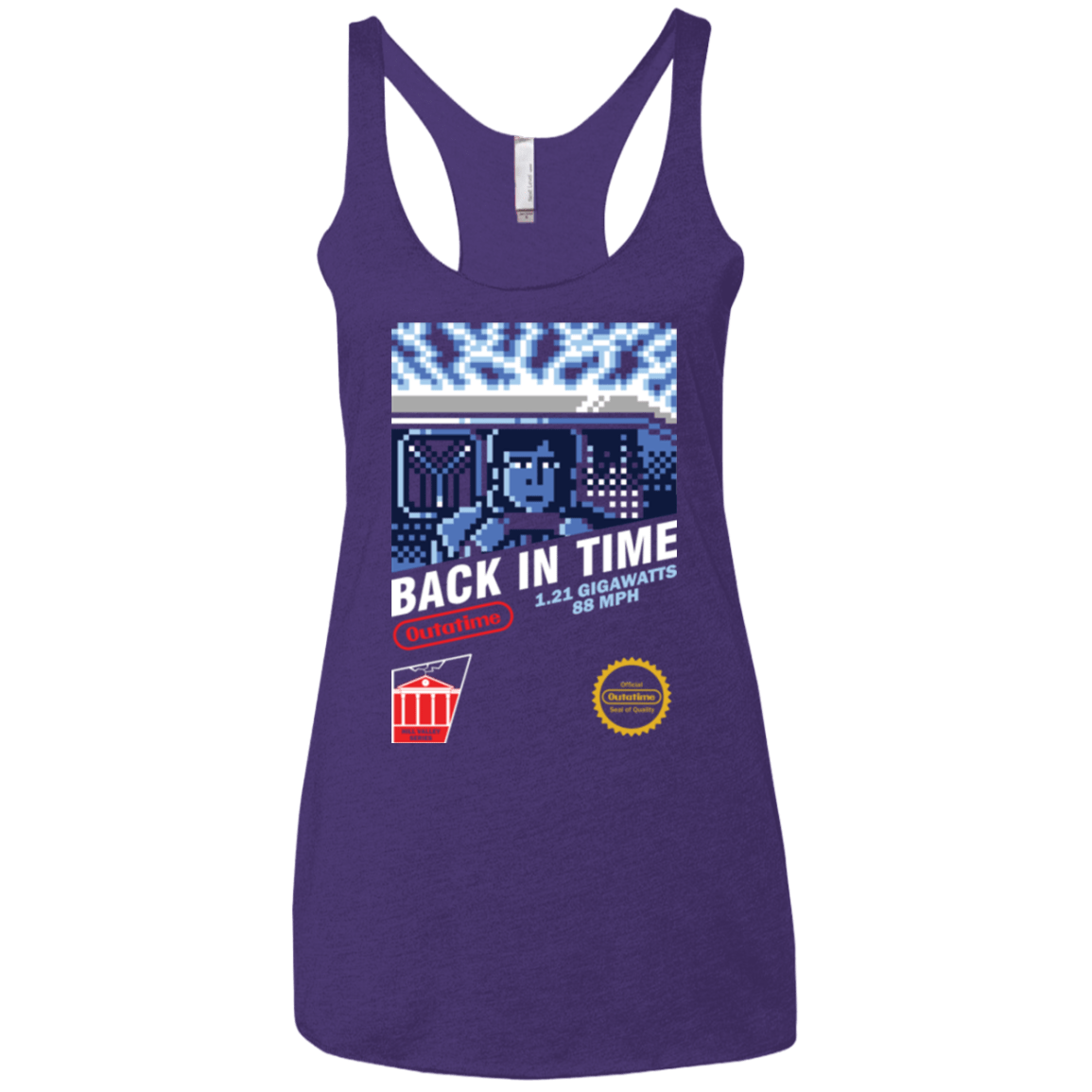 T-Shirts Purple / X-Small Back In Time Women's Triblend Racerback Tank