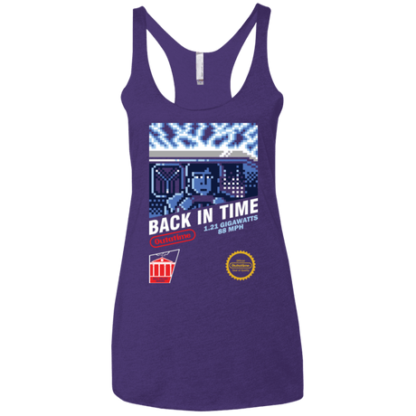 T-Shirts Purple / X-Small Back In Time Women's Triblend Racerback Tank