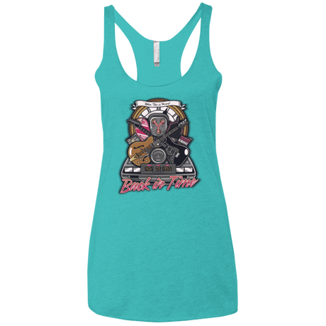T-Shirts Tahiti Blue / X-Small Back in time Women's Triblend Racerback Tank
