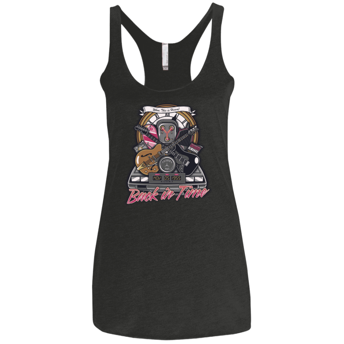 T-Shirts Vintage Black / X-Small Back in time Women's Triblend Racerback Tank