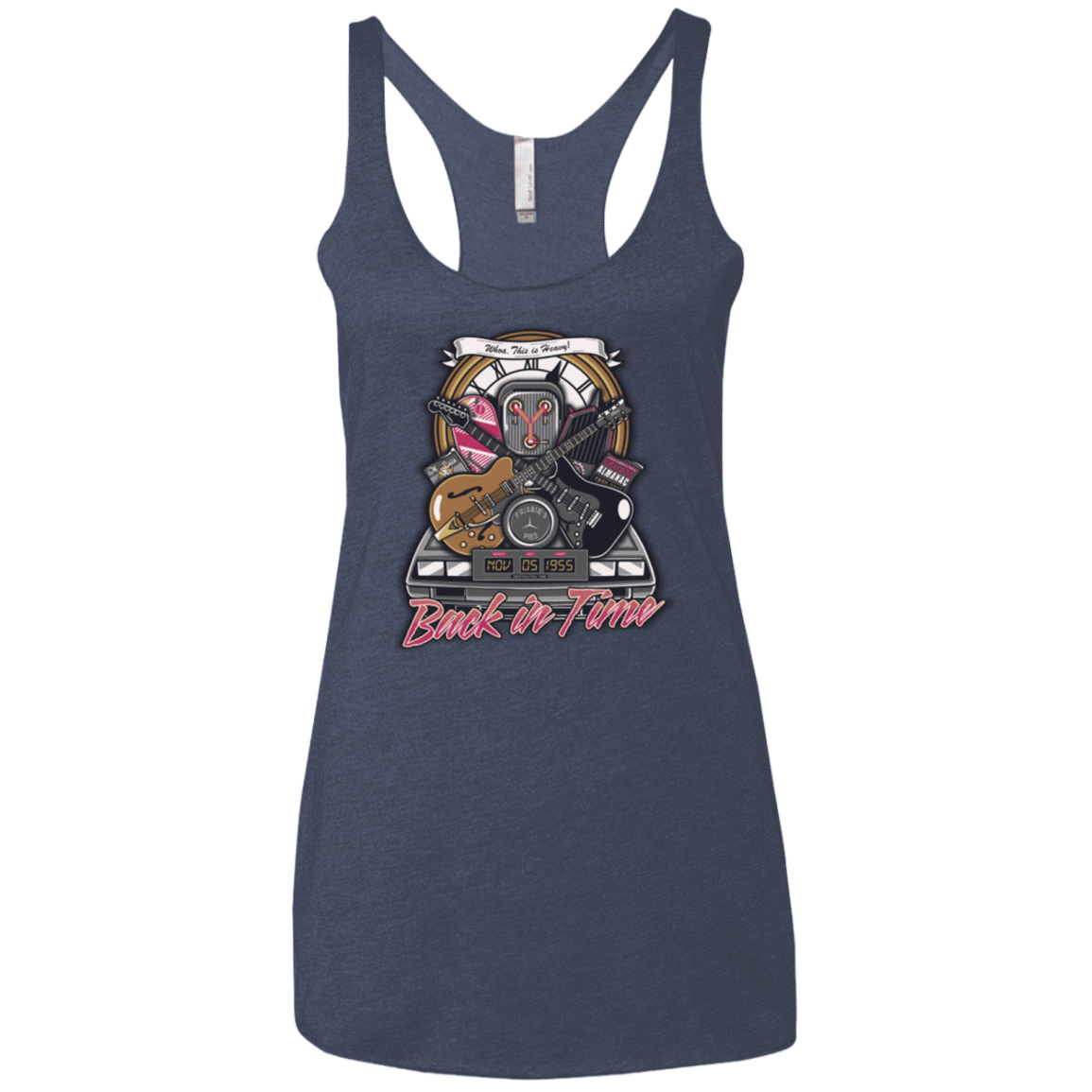 T-Shirts Vintage Navy / X-Small Back in time Women's Triblend Racerback Tank
