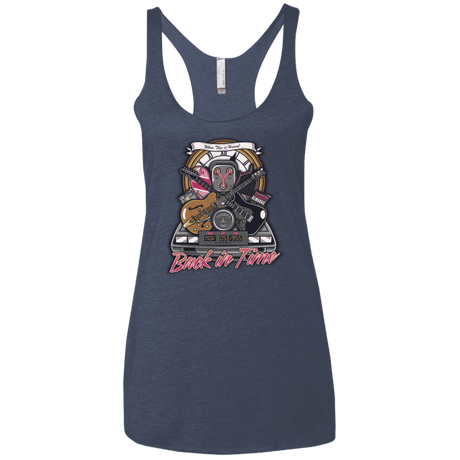 T-Shirts Vintage Navy / X-Small Back in time Women's Triblend Racerback Tank