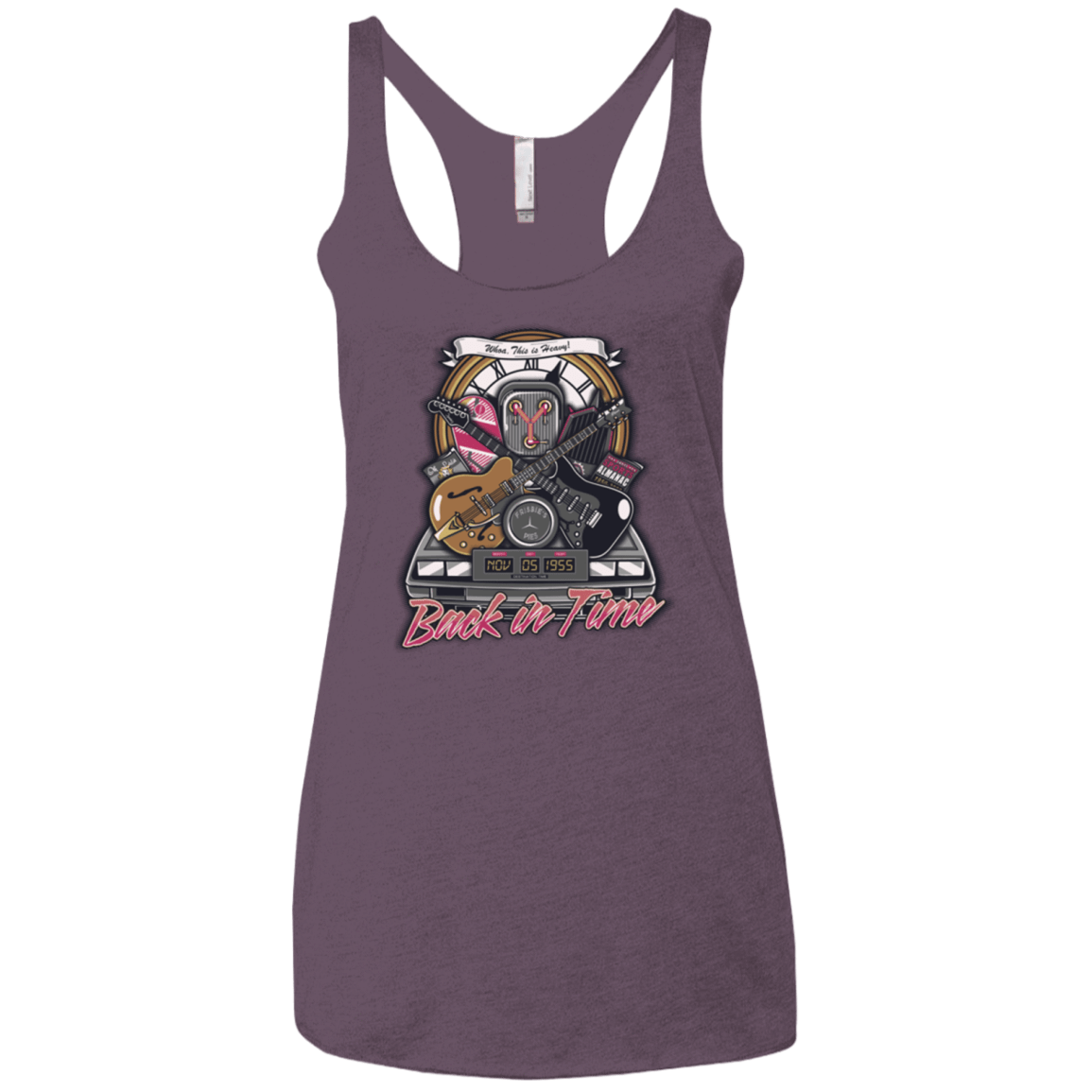 T-Shirts Vintage Purple / X-Small Back in time Women's Triblend Racerback Tank