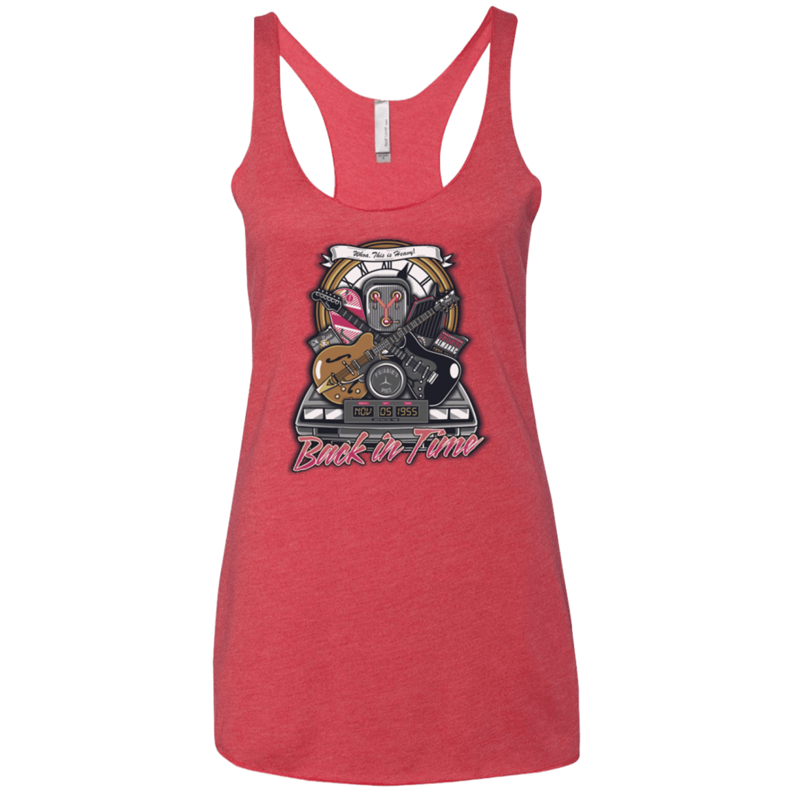 T-Shirts Vintage Red / X-Small Back in time Women's Triblend Racerback Tank