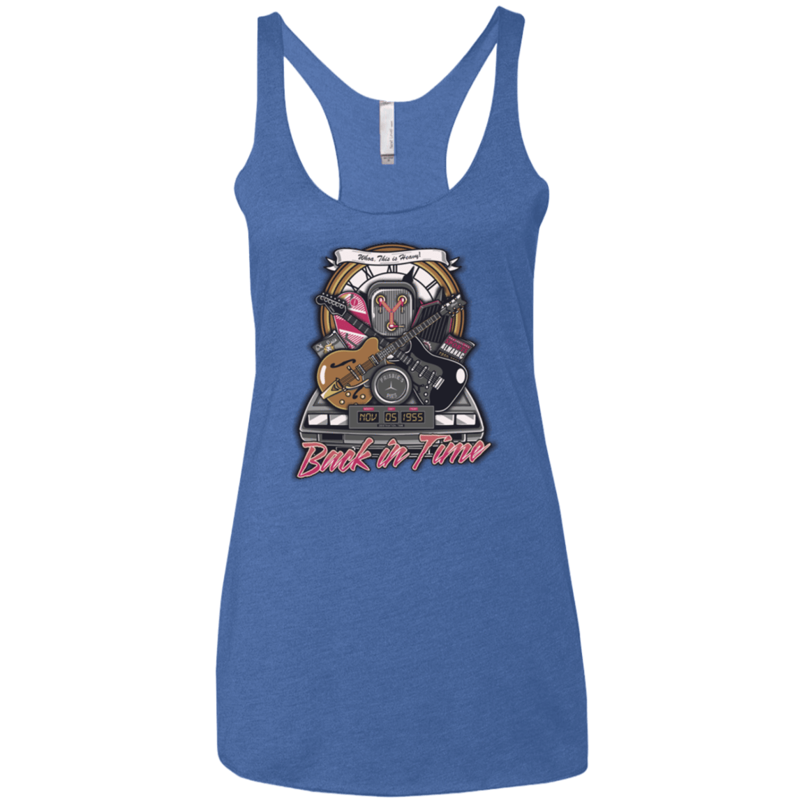 T-Shirts Vintage Royal / X-Small Back in time Women's Triblend Racerback Tank