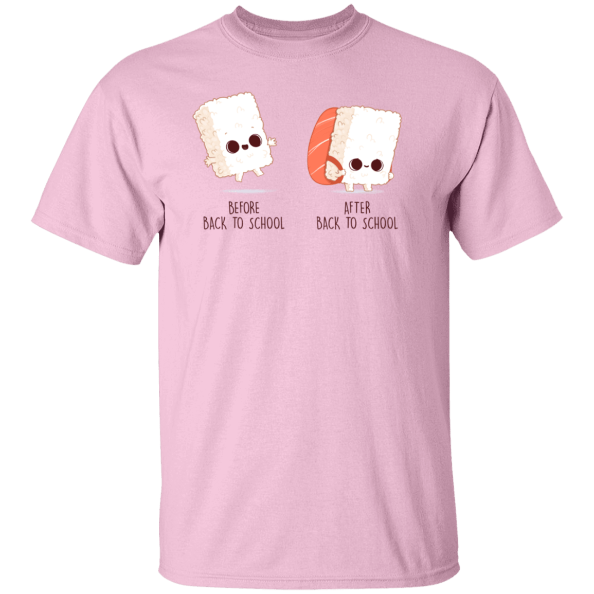 T-Shirts Light Pink / S Back To School Sushi T-Shirt