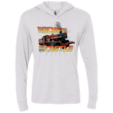 T-Shirts Heather White / X-Small Back to the Castle Triblend Long Sleeve Hoodie Tee