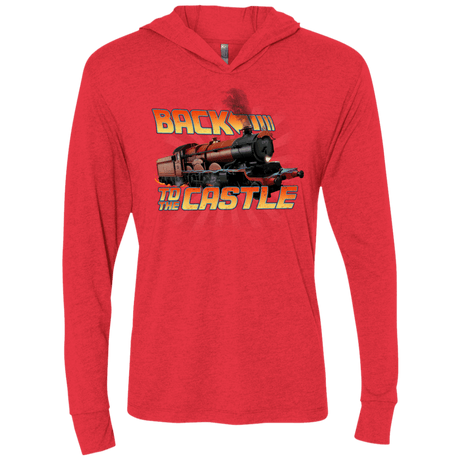 T-Shirts Vintage Red / X-Small Back to the Castle Triblend Long Sleeve Hoodie Tee