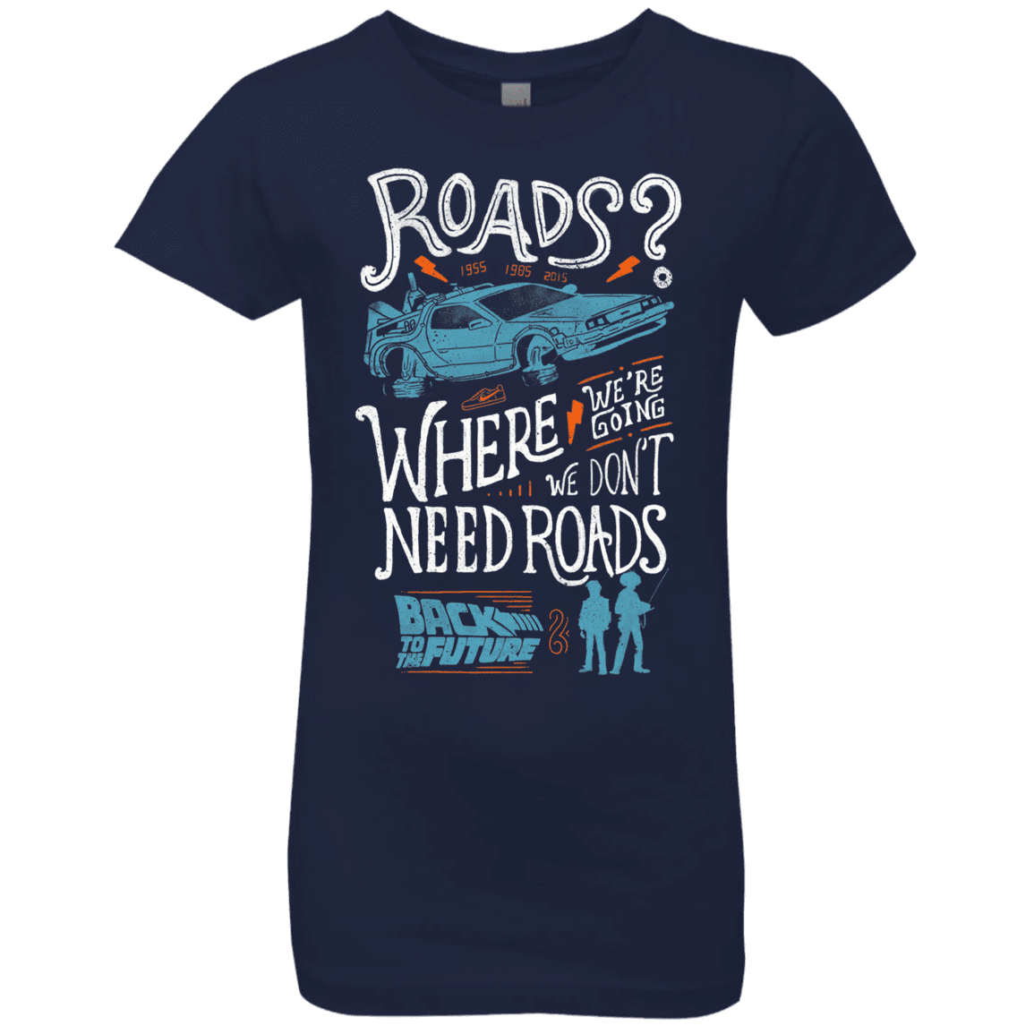 T-Shirts Midnight Navy / YXS Back to the Future Girls Premium T-Shirt