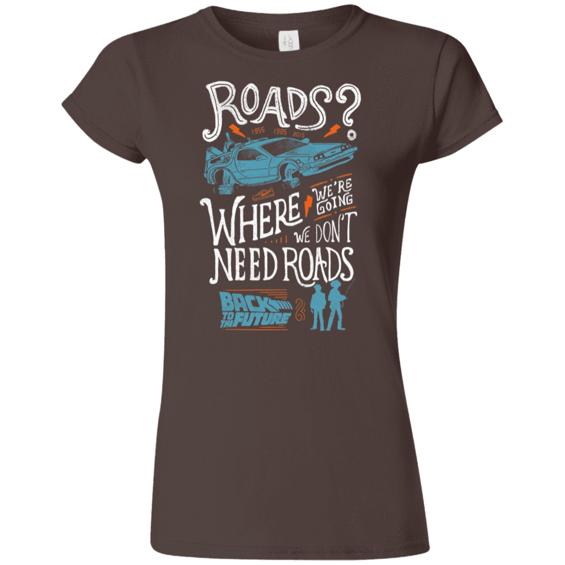 T-Shirts Dark Chocolate / S Back to the Future Junior Slimmer-Fit T-Shirt