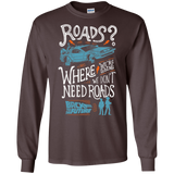 T-Shirts Dark Chocolate / S Back to the Future Men's Long Sleeve T-Shirt