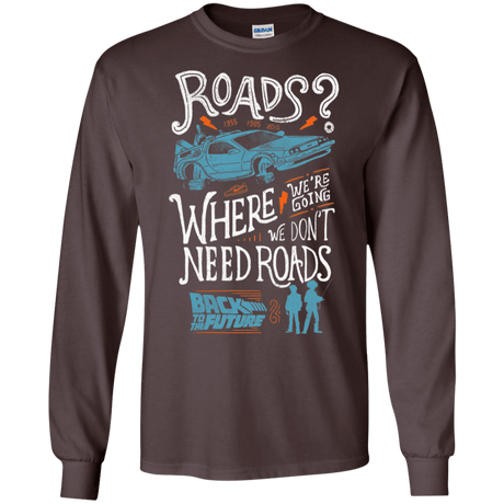 T-Shirts Dark Chocolate / S Back to the Future Men's Long Sleeve T-Shirt