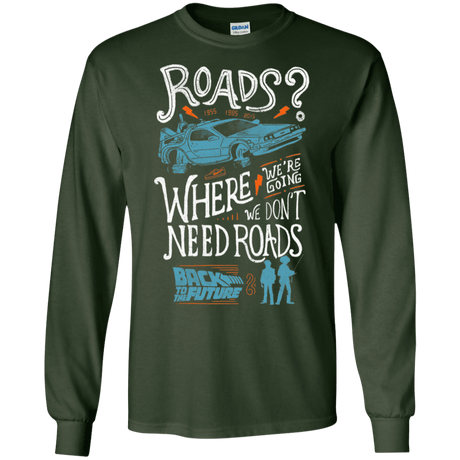 T-Shirts Forest Green / S Back to the Future Men's Long Sleeve T-Shirt