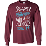 T-Shirts Maroon / S Back to the Future Men's Long Sleeve T-Shirt