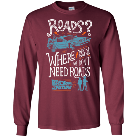 T-Shirts Maroon / S Back to the Future Men's Long Sleeve T-Shirt