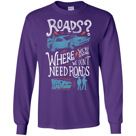 T-Shirts Purple / S Back to the Future Men's Long Sleeve T-Shirt