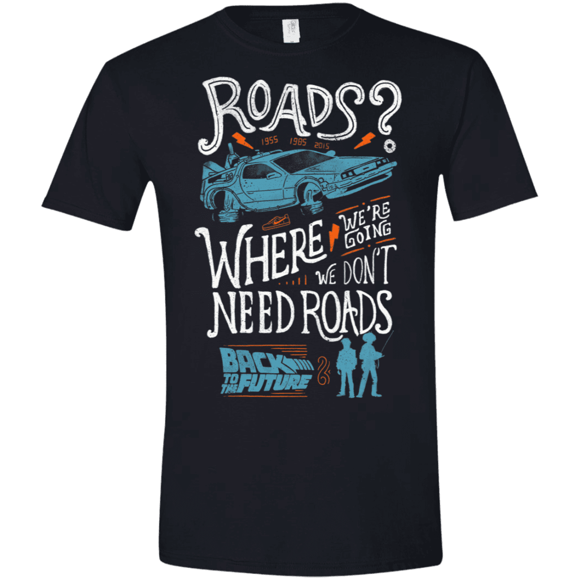 T-Shirts Black / X-Small Back to the Future Men's Semi-Fitted Softstyle