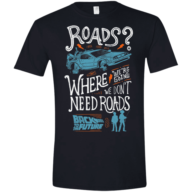 T-Shirts Black / X-Small Back to the Future Men's Semi-Fitted Softstyle