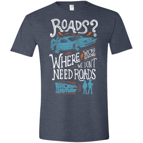 T-Shirts Heather Navy / S Back to the Future Men's Semi-Fitted Softstyle