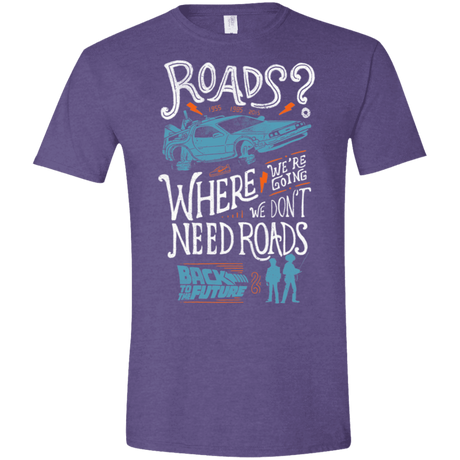 T-Shirts Heather Purple / S Back to the Future Men's Semi-Fitted Softstyle