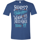 T-Shirts Heather Royal / X-Small Back to the Future Men's Semi-Fitted Softstyle