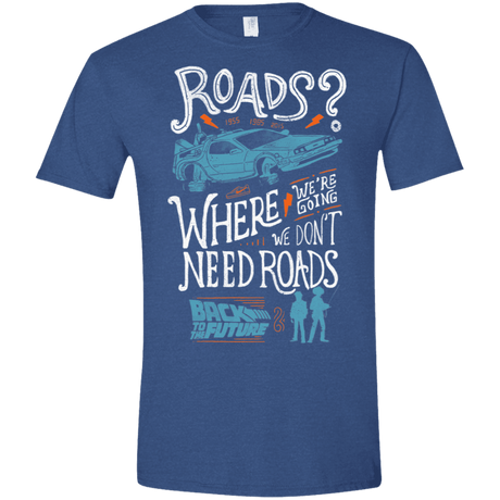 T-Shirts Heather Royal / X-Small Back to the Future Men's Semi-Fitted Softstyle