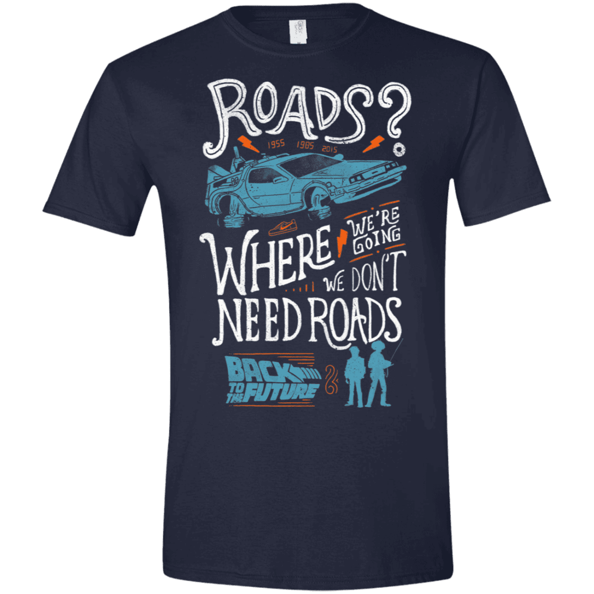 T-Shirts Navy / X-Small Back to the Future Men's Semi-Fitted Softstyle