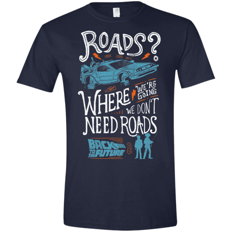 T-Shirts Navy / X-Small Back to the Future Men's Semi-Fitted Softstyle