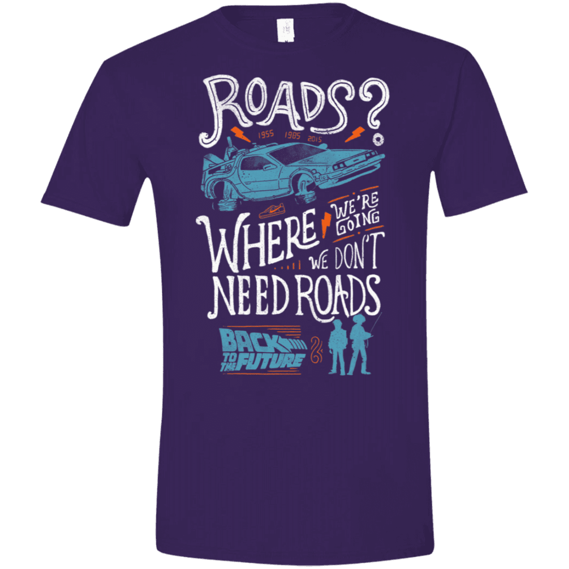 T-Shirts Purple / S Back to the Future Men's Semi-Fitted Softstyle