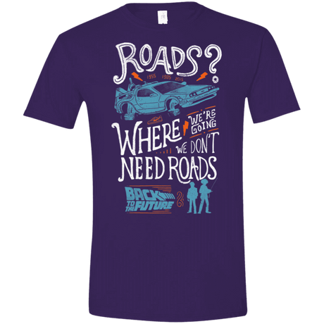 T-Shirts Purple / S Back to the Future Men's Semi-Fitted Softstyle