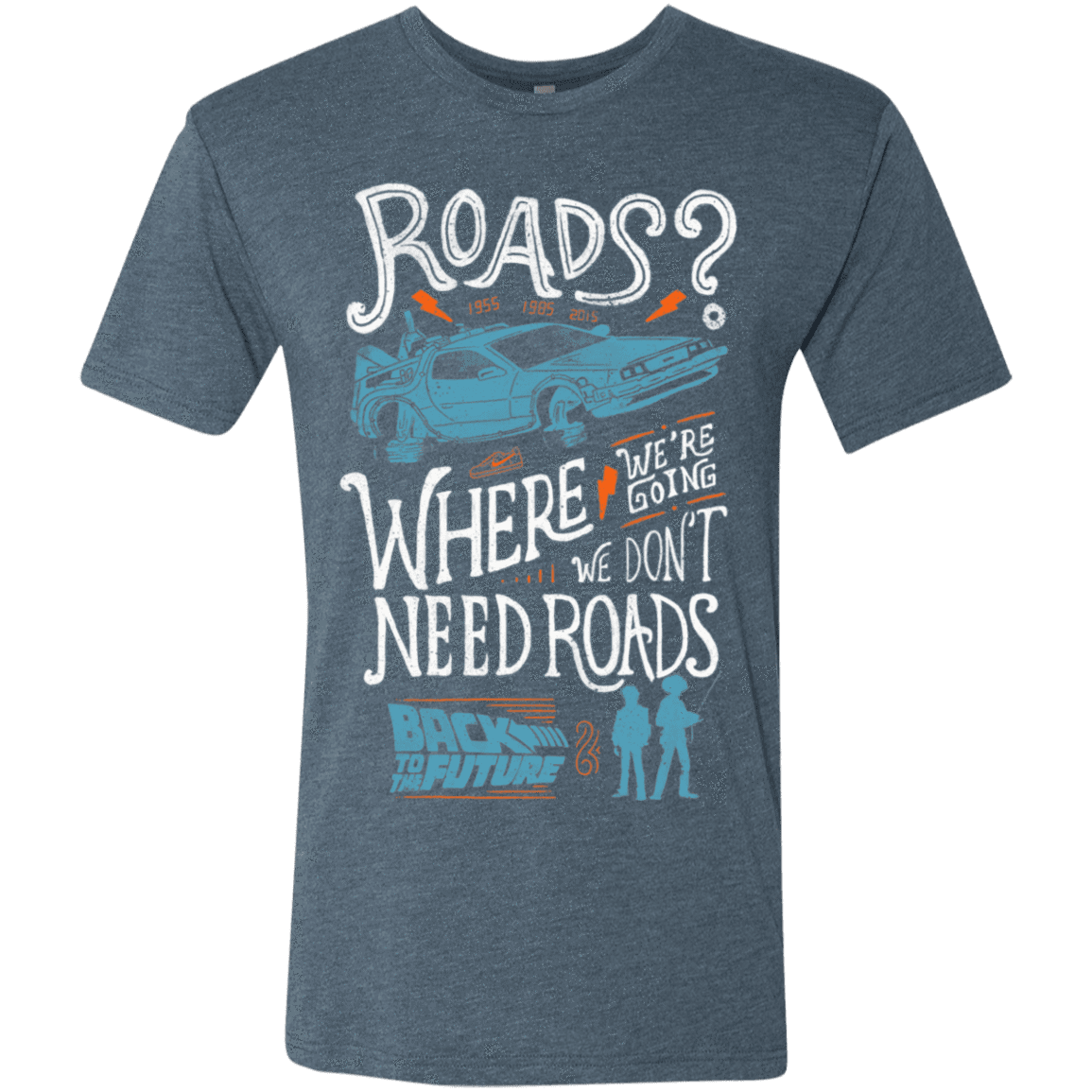 T-Shirts Indigo / S Back to the Future Men's Triblend T-Shirt