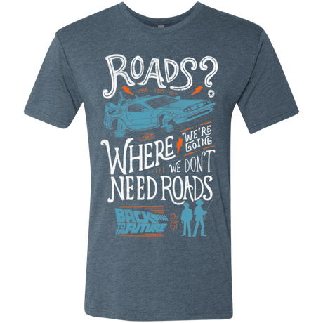 T-Shirts Indigo / S Back to the Future Men's Triblend T-Shirt