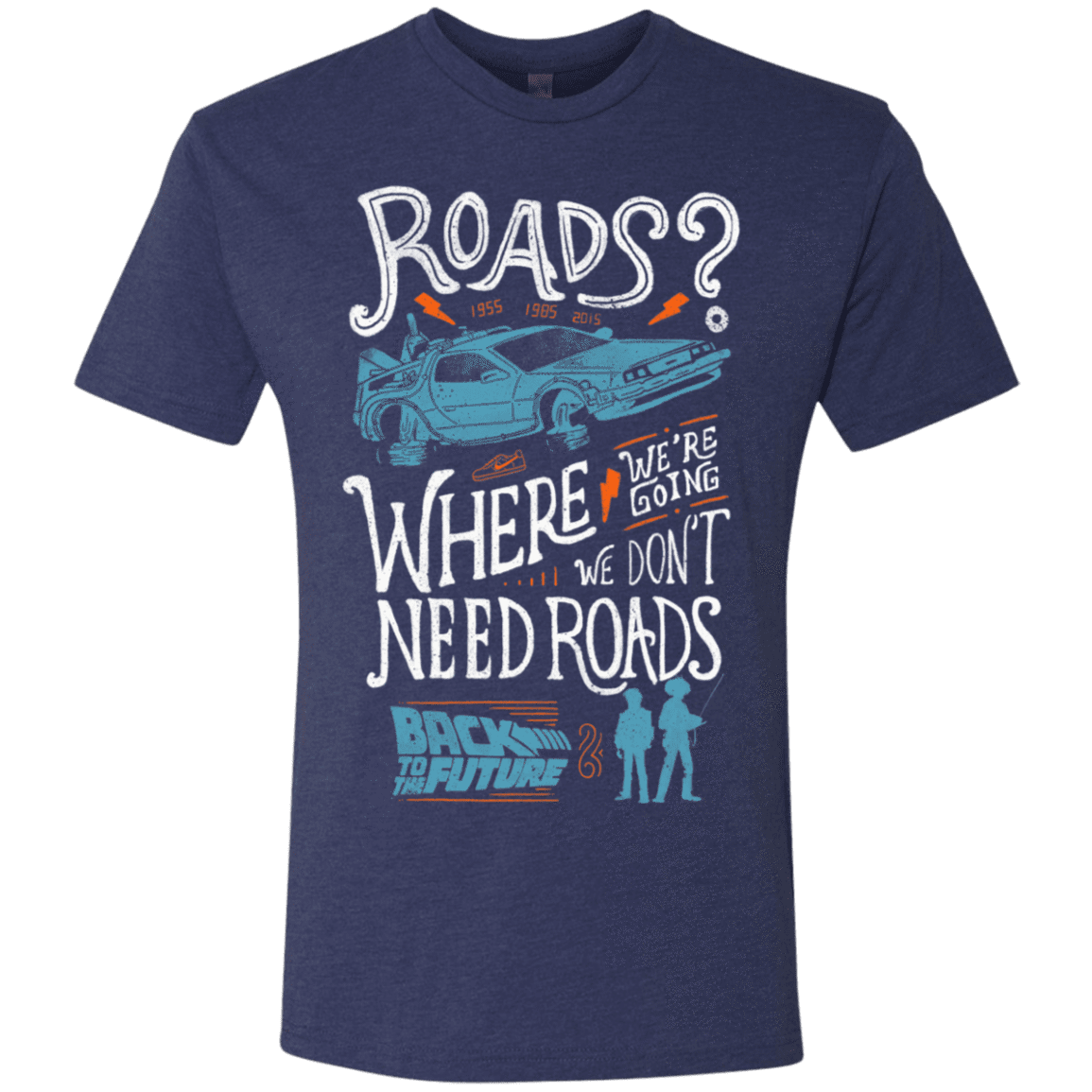 T-Shirts Vintage Navy / S Back to the Future Men's Triblend T-Shirt