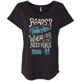 T-Shirts Vintage Black / X-Small Back to the Future Triblend Dolman Sleeve