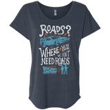 T-Shirts Vintage Navy / X-Small Back to the Future Triblend Dolman Sleeve