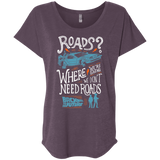 T-Shirts Vintage Purple / X-Small Back to the Future Triblend Dolman Sleeve