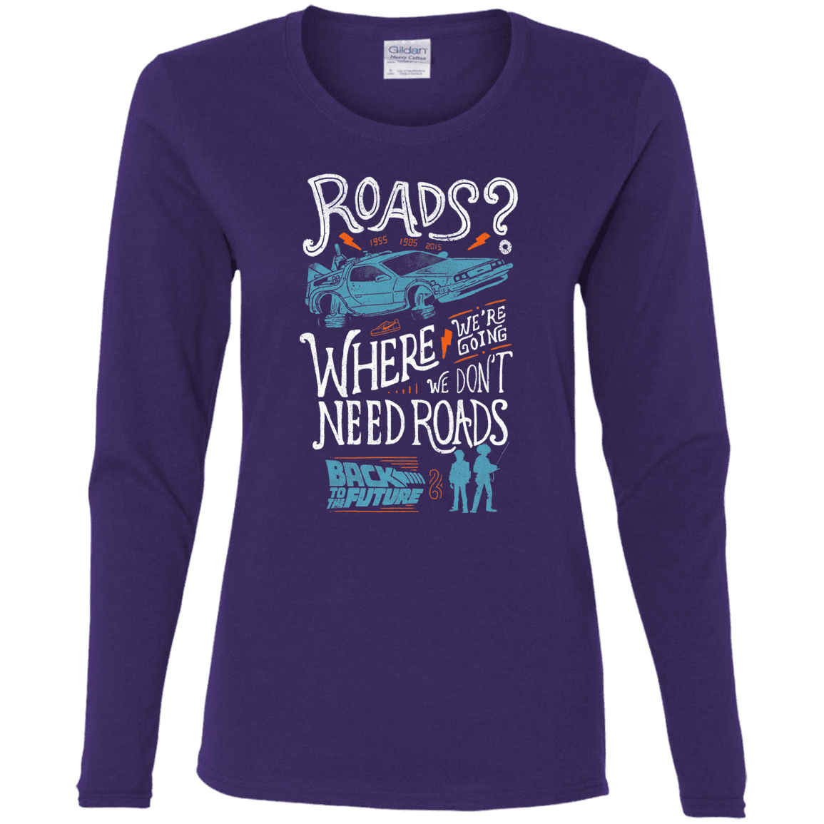 T-Shirts Purple / S Back to the Future Women's Long Sleeve T-Shirt