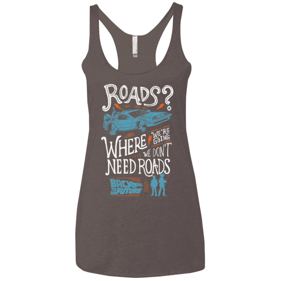 T-Shirts Macchiato / X-Small Back to the Future Women's Triblend Racerback Tank