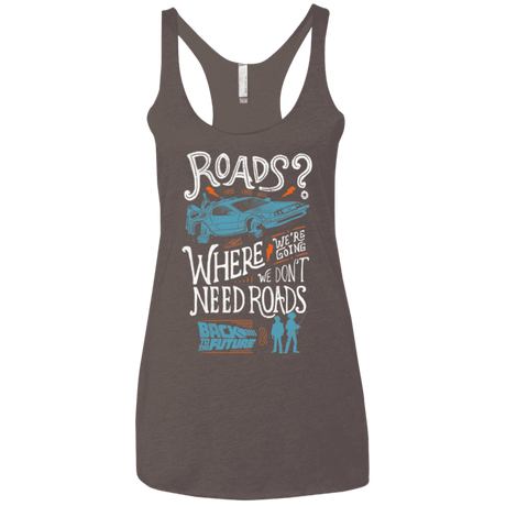 T-Shirts Macchiato / X-Small Back to the Future Women's Triblend Racerback Tank
