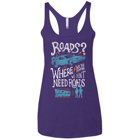 T-Shirts Purple Rush / X-Small Back to the Future Women's Triblend Racerback Tank