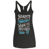 T-Shirts Vintage Black / X-Small Back to the Future Women's Triblend Racerback Tank