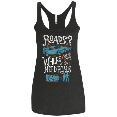 T-Shirts Vintage Black / X-Small Back to the Future Women's Triblend Racerback Tank