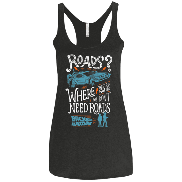 T-Shirts Vintage Black / X-Small Back to the Future Women's Triblend Racerback Tank
