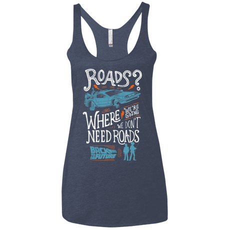 T-Shirts Vintage Navy / X-Small Back to the Future Women's Triblend Racerback Tank