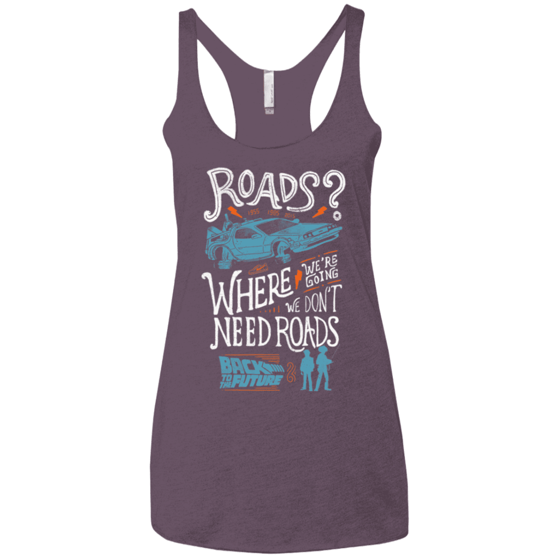 T-Shirts Vintage Purple / X-Small Back to the Future Women's Triblend Racerback Tank